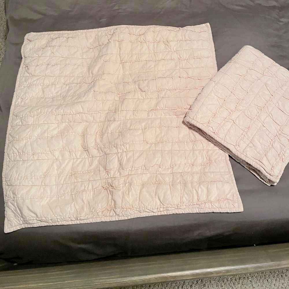 Pale Pink Ruffled Euro Shams || Lauren Conrad